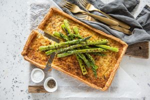 Asparagus Goat’s Cheese Tart with Carême Sour Cream Shortcrust Pastry