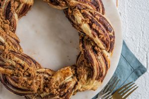 Choc-Hazelnut & Ginger Wreath with Carême Butter Puff Pastry