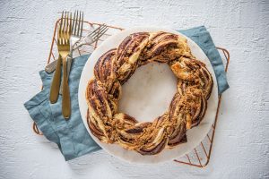 Choc-Hazelnut & Ginger Wreath with Carême Butter Puff Pastry