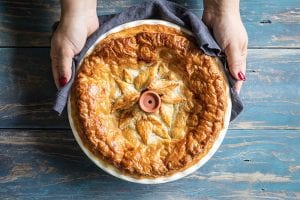 Recipe for Steak and Mushroom Pie with Puff Pastry by Carême Pastry